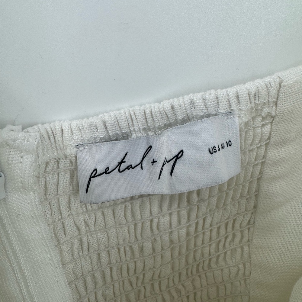 PETAL & PUP ROSETTA WHITE MIDI DRESS B3058 - Picture 6 of 7